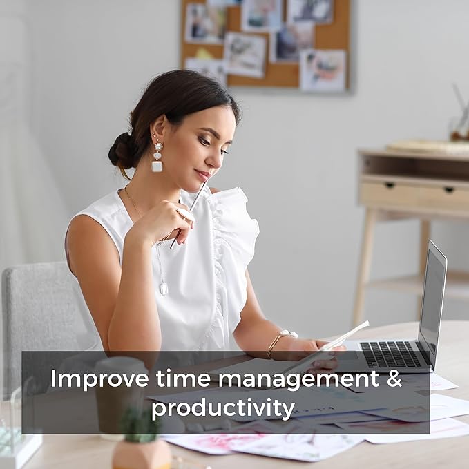 Paper 'n Such Undated Daily Planner, Spiral To Do List Notebook to Organize Your Daily Tasks and Agendas (6.5x8.5), School Or Office Supplies for Women & Men - Dark Blue