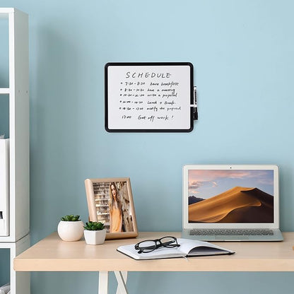 Mr. Pen- Dry Erase Board, 14” X 11” with a Black Dry Erase Marker, Black Frame, Small White Board, Small Dry Erase Board for Fridge, Dry Erase Board Small