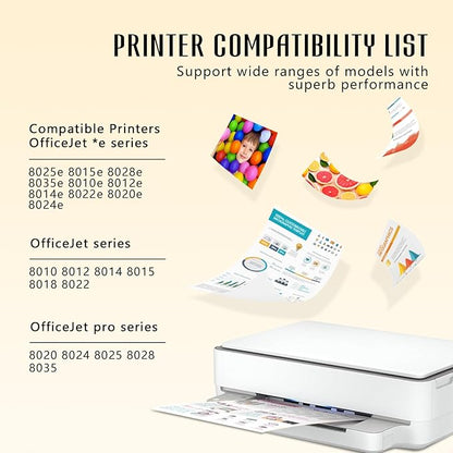 910 Ink 910XL 8020 Printer Ink Cartridges for HP 910 Ink Compatible for 910XL HP910XL HP910 Cartridges Combo Pack for 8025e 8015e 8020 8028e 8025 8035 8022 (Black, Cyan, Magenta, Yellow, 4 Pack)