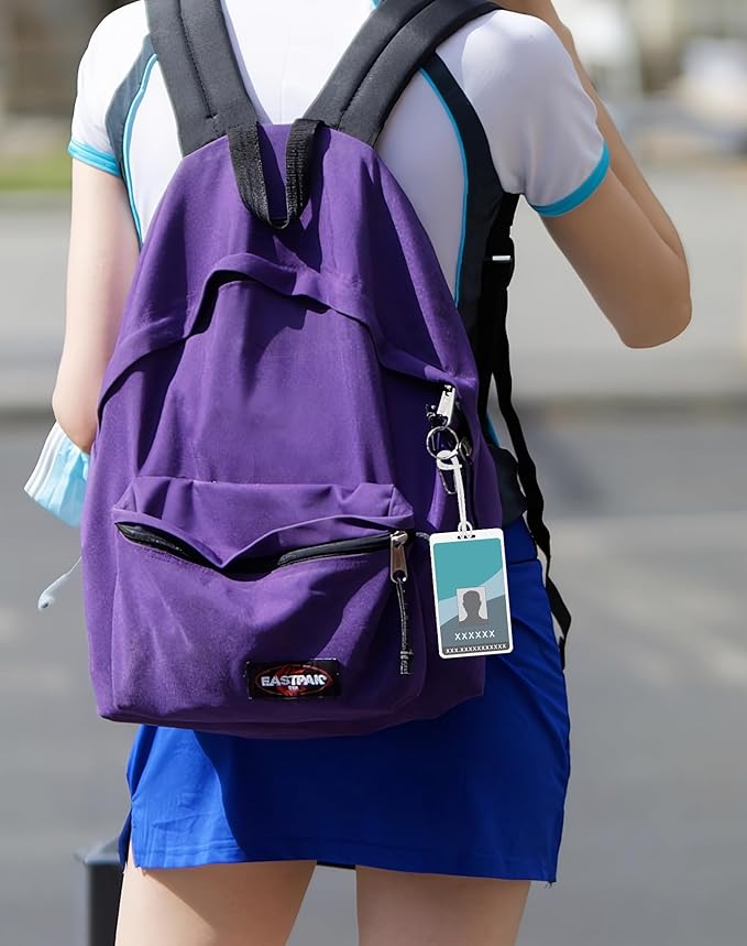 120 Pack 5 Mil Laminating Pouches with 120 Pcs Loops, Clear Luggage Tags, Bag Tags, Id Card Laminating Pouches for Traveling and Bussiness, 4.2 x 2.5 Inches