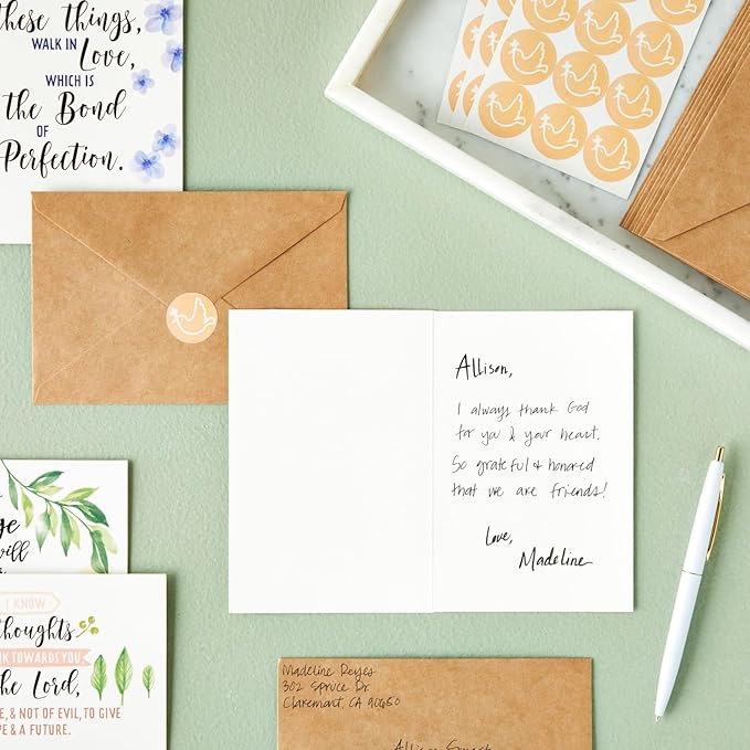 Faithful Finds 120 Pack Christian Greeting Cards Bulk with Envelopes, Religious Encouragement Scripture, 20 Inspirational Bible Verse Designs (4x6 In)