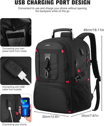 YAMTION 17.3 Inch Laptop Insulated Backpacks with Cooler Compartment,Men Work Cooler Backpack Insulated Lunch Bag for Teens Boys with Charging Port for Gym College Travel
