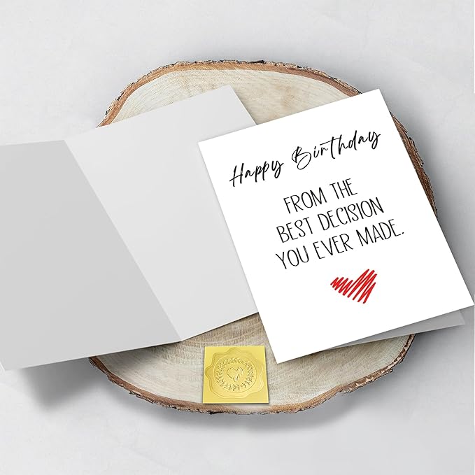 Happy Birthday Card for Boyfriend Husband, Funny Birthday Card for Him Men, Best Decision You Ever Made Birthday Gift