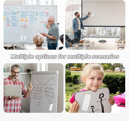 Ddaowanx Whiteboard Eraser, Magnetic Dry Erase Eraser, Glass Board Eraser,School and Office Supplies, Pack of 2 (White)