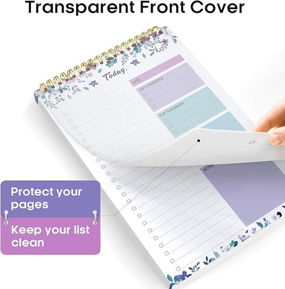 To Do List Pad - To Do List Notebook for Work with 52 Sheets, Undated Daily Planner Perfect for Daily Tasks and Goal Setting, To Do List Notepad Suitable for Office, Home and School-VioletBloom