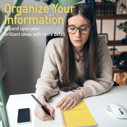 Sweetzer & Orange S&O Cute Spiral Notebooks - College Ruled Spiral Notebook with Pockets - Hardcover Notebook for Women - Cute Notebooks for School & Journal - 80 Double-Sided Pages, 6.25" x 8.25”