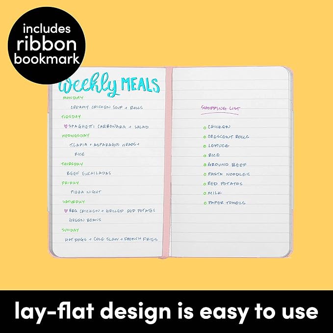 PAPERAGE Lined Pocket Journal Notebook, 2 Pack, (Blush), 160 Pages, Small Notebook, 3.6 inches x 5.6 inches - 100 GSM Thick Paper, Hardcover