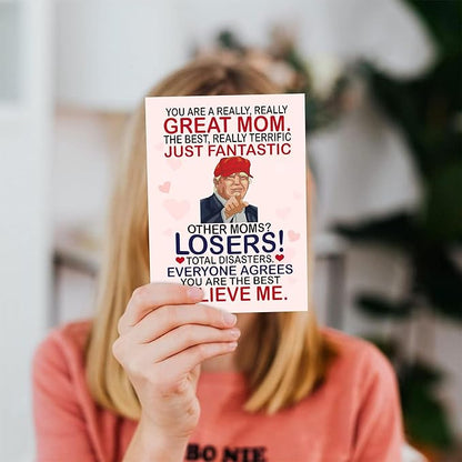 Funny Card for Mom from Daughter, Son, Kids on Mothers Day - Heartfelt Message to Mother, Perfect for Birthday, Mother's Day, Humorous Mom Greeting Cards, Premium Quality