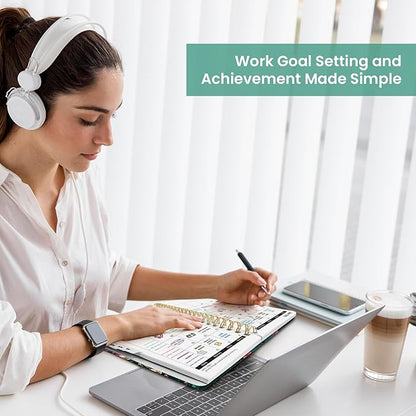 2026 Planner, Weekly and Monthly Planner for Women, January 2026 to December 2026, Pretty Hardcover 2026 Calendar Planner Book with Tabs, Inner Pocket, Spiral Bound, Perfect Office Home School Supplies - 6.3" x 8.5", Wildflower Reverie