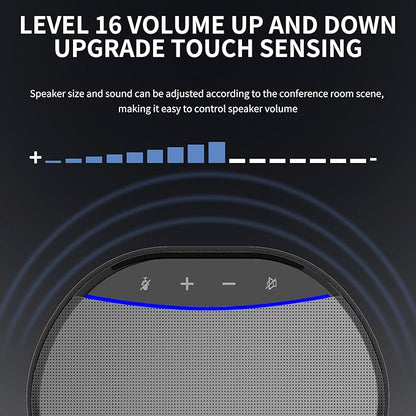 XTUGA K6 Conference Speaker and Microphone Speakerphone Noise Reduction 360°Voice Pickup USB Mic Compatible with Video Call, Zoom, Teams, Skype, Home Office Meeting