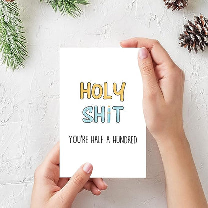 Funny 50th Birthday Card, Rude 50 Years Old Birthday Card for Friend Him Her, 50 Birthday Gift for Men Women