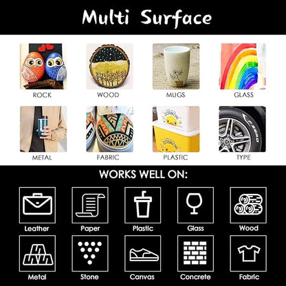 MYARTOOL Metallic Marker Pens, Gold Metallic Permanent Markers for Artist Illustration, Crafts, Gift Card Making, Scrapbooking, Fabric, DIY Photo Album, Value Set of 8