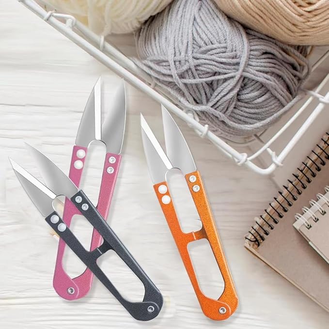 4.1 inch Multicolor Mini Sewing Scissors, 3pcs Sewing Scissors Yarn Thread Scissors Mini Small Snips Trimming Nipper DIY Supplies