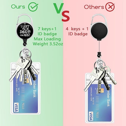 Giancomics Dog Lover ID Badge Holder with Lanyard, Dog Paw Lanyards for ID Badges with Badge Reel Retractable, Cute Lanyard with ID Holder Keychain Clip ID Card Holder Teacher Women Nurse Work Office