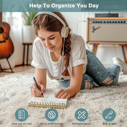 To Do List Notepad, To Do List Notebook for Work with 52 Undated Sheets - Daily Planner for Women & Man - Organizer Notepad for Office Desk Accessories and Home- Floral