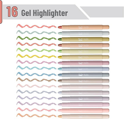 Mr. Pen- Gel Highlighters, 16 Pack, Soft & Muted Colors, No Bleed Bible Markers