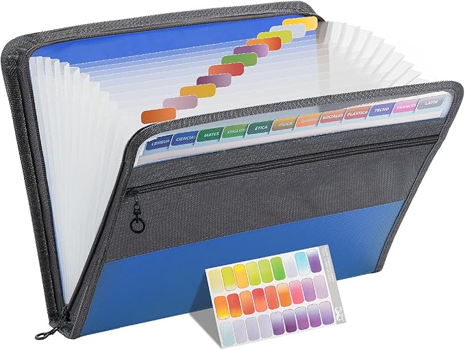 Mr. Pen- Accordion File Organizer, 13 Pockets, Blue, Document Organizer, Expanding File Folder Organizer, Accordion Folders for Documents, Accordian Folder, Accordian File Organizer