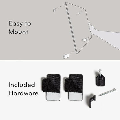 U Brands Magnetic Dry Erase Calendar Board, 20"x16", White Pin-It Frame, includes Marker and Magnet