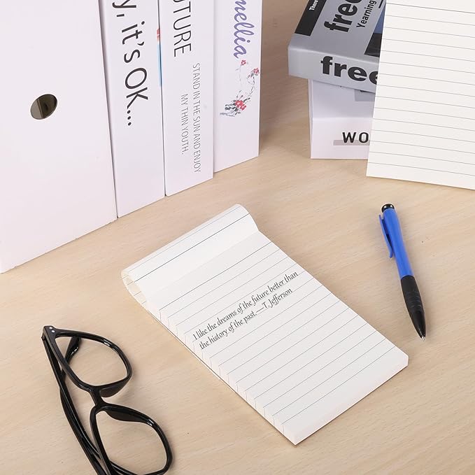 20 Pack Lined Memo Pads 4”x6” Note Pads - 100 Sheets Each Lined Paper Notepad- Small Memo Scratch Pad Writing pads