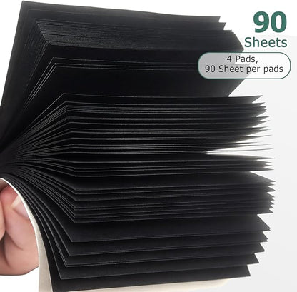 Sticky Notes 3x3 Self-Stick Notes Bright Colors Sticky Notes 4 Pads 90 Sheets/Pad (Black)