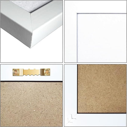 White Cork Board Bulletin Board, Pin Board Wood Framed Display with Felt, Cork Boards for Walls, Jewelry, Notes, Photos, Home, Kitchen, Office, School, 15"x11", Wood Framed(White) & Felt(White)