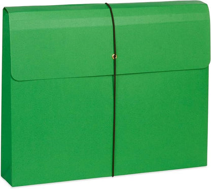 Blue Summit Accordion File Wallet with Flap and Cord Closure, Letter Size, 2” Expansion, Assorted Colors – 10 Pack