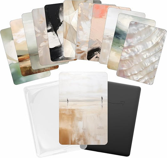 E-reader Cardstock Paper Inserts for Clear Case | 12 pk 4.88 x 6.73” inches Paper White 11th Generation 6.8" Screen Compatible Put Behind Case Colorful Floral Designs Change Out (Design Mix 8)