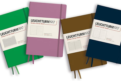 LEUCHTTURM1917 - Notebook Softcover Medium A5-123 Numbered Pages for Writing and Journaling - Thinking Ahead (Ruled Paper, Deep Sea)