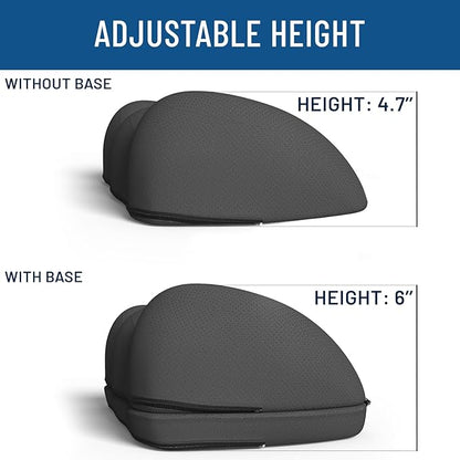 Everlasting Comfort Foot Rest for Under Desk at Work with Pressure Point Nodes - Memory Foam Office Foot Stool & Under Desk Footrest Leg Elevation Pillow for Gaming & Home Office, Supports Posture