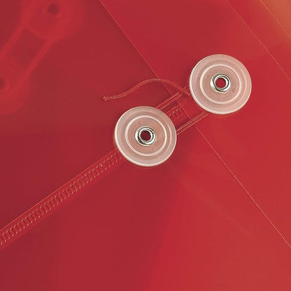 Smead Poly Envelope, 1-1/4" Expansion, String-Tie Closure, Top Load, Letter Size, Assorted Colors, 5 per Pack (89501)