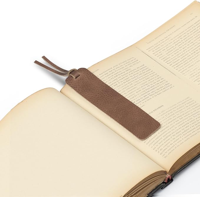 Londo Genuine Leather Handmade Bookmark (Set of 2) (Knotted, Mink)