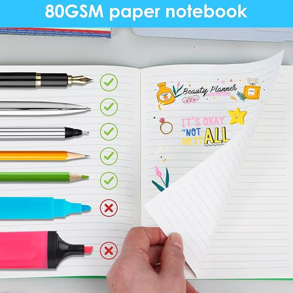 LABUK 24pcs A5 Journals Notebooks Bulk, 5.5x8.5in Lined Notebook Bulk, Colors Journal for Writing, Office, School 60 Pages