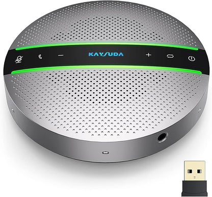 SP300 Bluetooth Speakerphone 360º Voice Pickup 6 AI Echo & Noise Canceling Microphones, 18H Call Time, Bluetooth 5.0/USB C/Dongle Compatible with Leading Platforms, Home Office