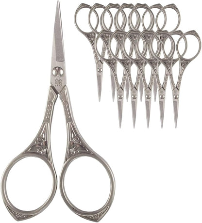 JubileeYarn Sun Motif Embroidery Craft Scissors - Bronze - 10 Scissors