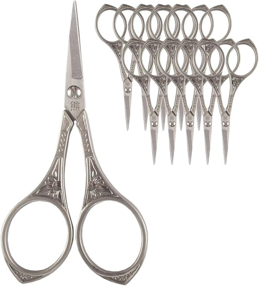 JubileeYarn Sun Motif Embroidery Craft Scissors - Bronze - 10 Scissors