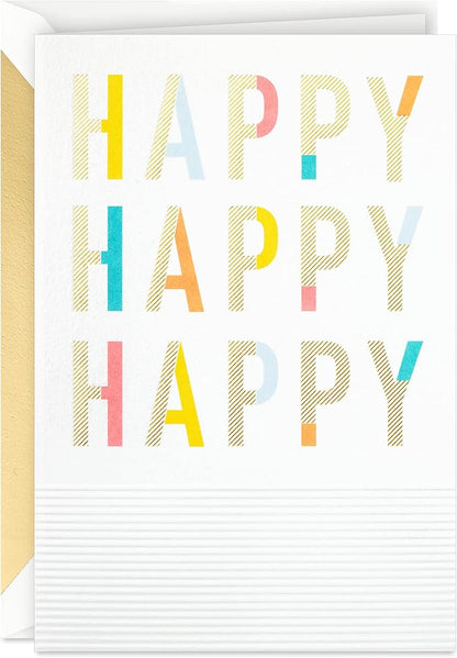 Hallmark Signature Birthday Card (Happy Happy Happy)