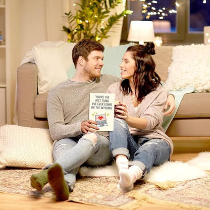 Funny Valentines Day Card for Husband,Boyfriend,men,Him,Internet Dating Birthday Card Gift, Happy Anniversary Decorations