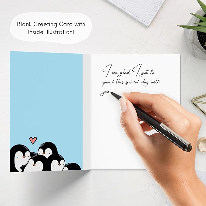 ALY LOU Anniversary Card, Her Him/Girlfriend Wife/Husband Boyfriend, Friendship Thank You Birthday Kawaii Greeting Card (Life Is Sweeter With You As My Heater)