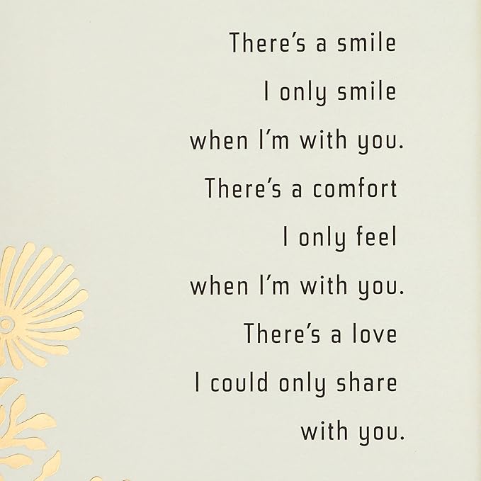 Hallmark Romantic Valentine's Day Card (Only One for Me) for Anniversary, Love, Romantic Birthday, Sweetest Day