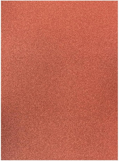 Baisunt 20 Sheets Bronze Glitter Cardstock Paper for DIY Art Project, Scrapbook, Birthday Wedding Party Decoration 250GSM(8x12 In, Non Adhesive)