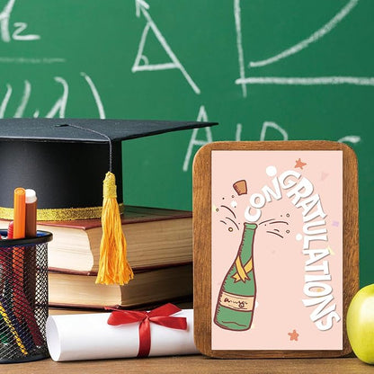 Bright & Fun Congratulations Card Gift for Women Men, Him, Her – Celebrate with Champagne Bottle & Festive Stars – Perfect for Graduations, Promotions, Weddings, and More