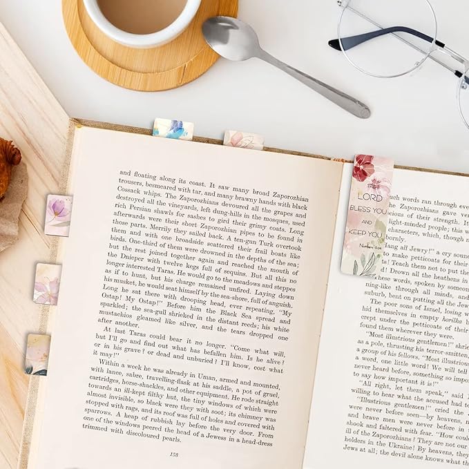 WAVEYU 10 Pieces Bible Verse Magnetic Bookmarks for Women Men, Inspirational Scripture Christian Religious Bookmarks for Church Supplies, for School Office Supplies, Style D