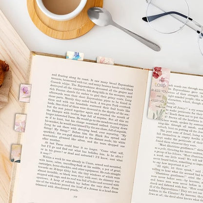 WAVEYU 10 Pieces Bible Verse Magnetic Bookmarks for Women Men, Inspirational Scripture Christian Religious Bookmarks for Church Supplies, for School Office Supplies, Style D