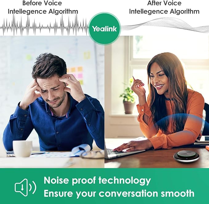 Yealink Bluetooth Speakerphone Conference Microphone Teams Certified CP700 USB Full Duplex Noise Reduction Algorithm Home Office 360° Voice Pickup (Package Without dongle)