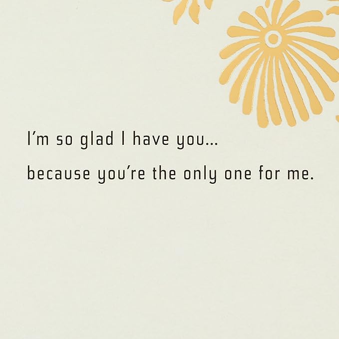 Hallmark Romantic Valentine's Day Card (Only One for Me) for Anniversary, Love, Romantic Birthday, Sweetest Day
