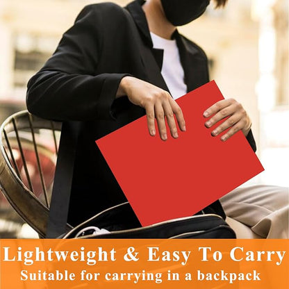 50pcs Red Folders with Two-Pockets Fit Letter Size Paper,Paper File Designed for Office,Home and Classroom Use