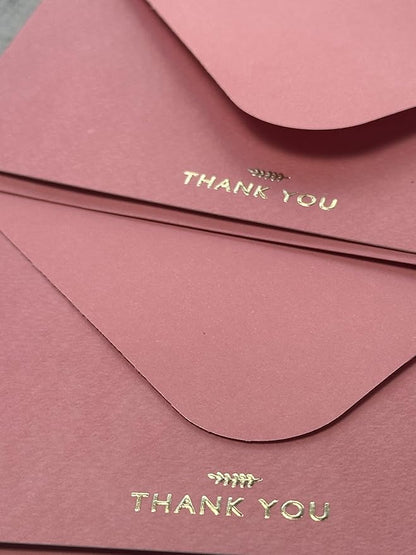 RUN2PRINT Thank You Cards with Envelopes and Stickers, Pack of 36