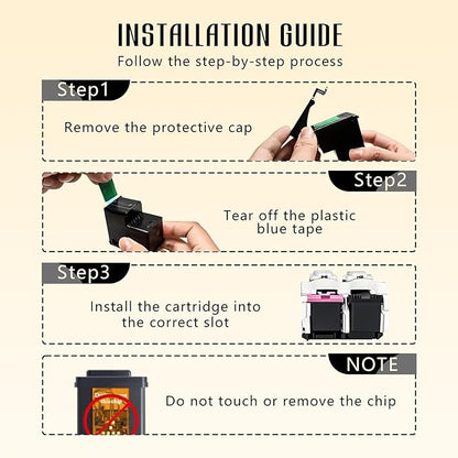 63 63XL 3830 4520 Printer Ink Cartridge for HP Black Ink 63 HP63XL for HP 63 XL Black Ink Cartridge High Yield Work for OfficeJet 3830 5255 5258 Envy 4520 4512 4513 4516 DeskJet 1112 1110 3630 Printer