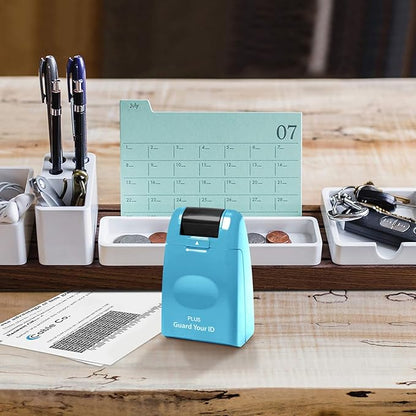Guard Your ID Identity Protection Security Prevention Stamp Roller (Turquoise)