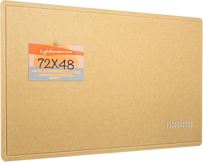 Large Bulletin Board - 72 x 48 Inches, Decorative Felt Pin Board for Wall - 6' x 4' Foldable Photo Display Board with Self-Adhesive Tape, Includes 20 Push Pins - Ginger Yellow